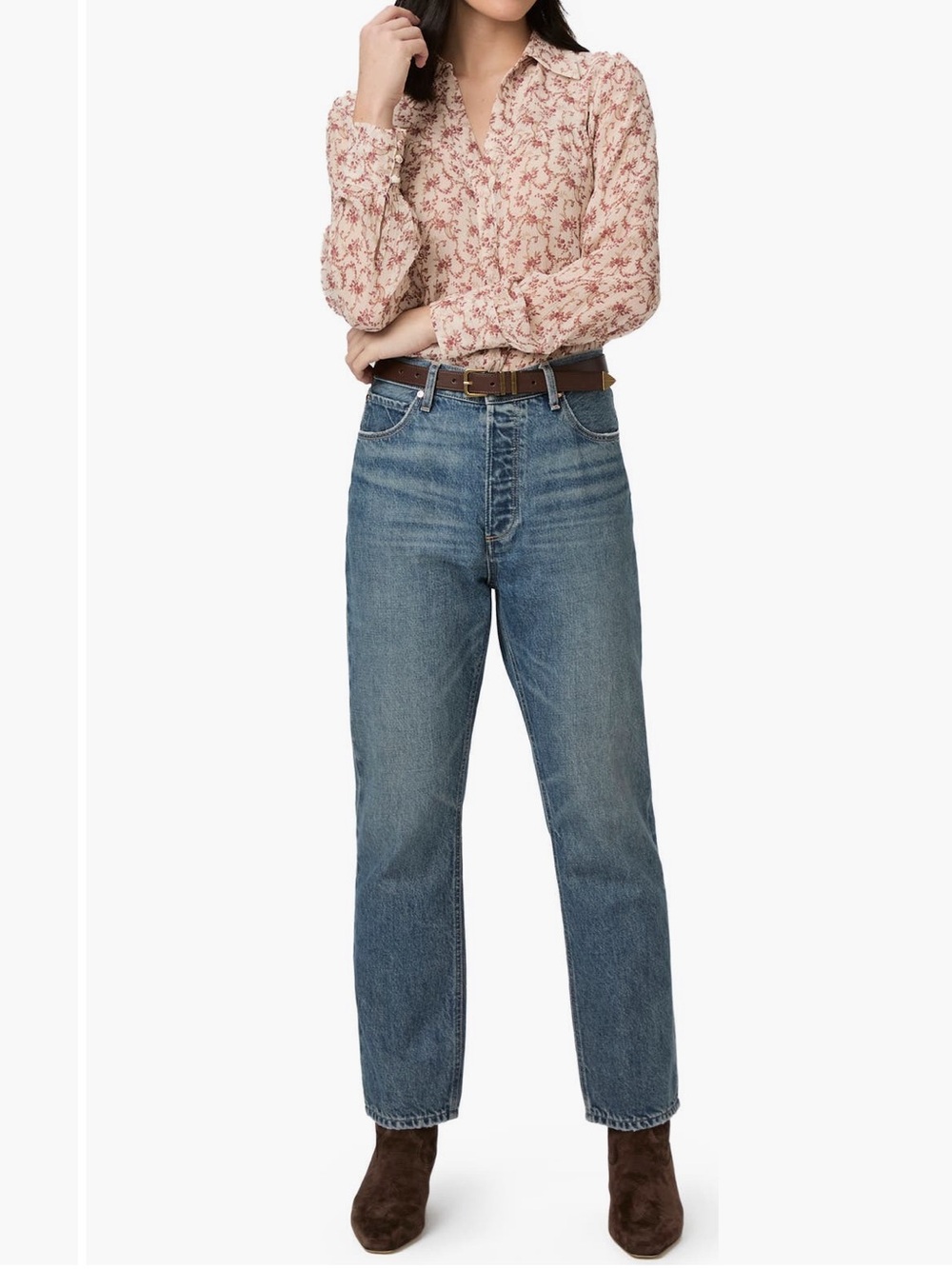 PAIGE Billy High Waist Ankle Straight Leg Jeans